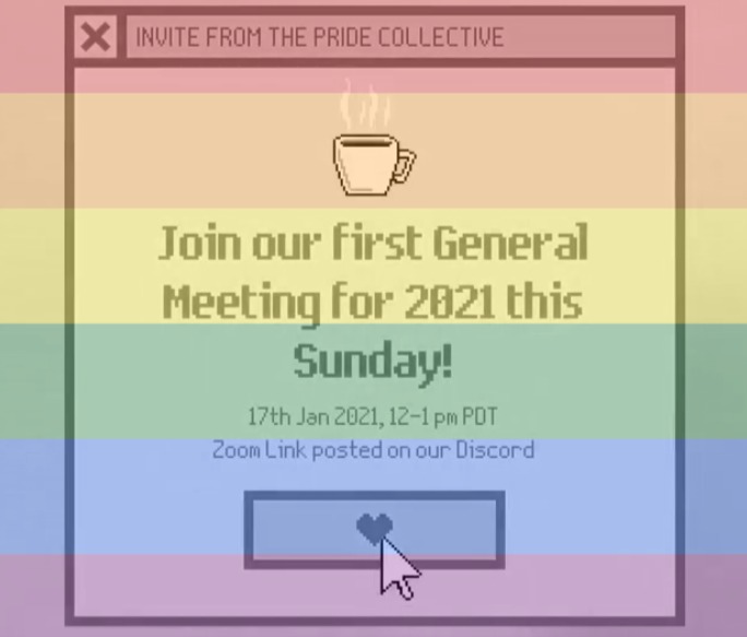 Online Invitation for Pride Collective General Meeting