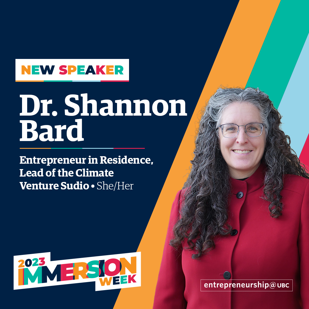 Shannon Bard - Entrepreneur in Residence, Lead of the Climate Venture Studio
