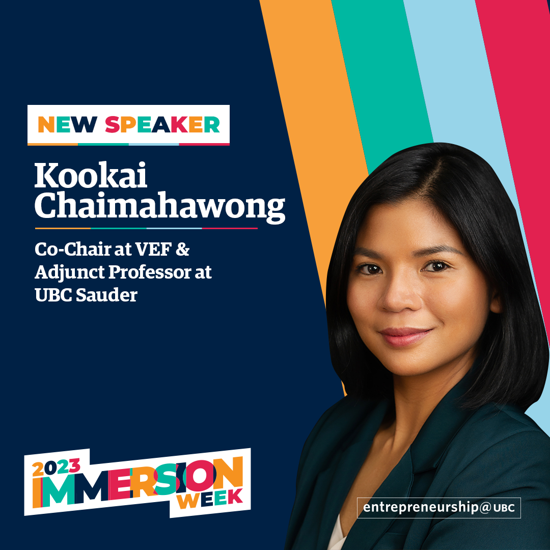 Kookai Chaimahawong - Co-Chair at VEF and Adjunct Professor at UBC Sauder