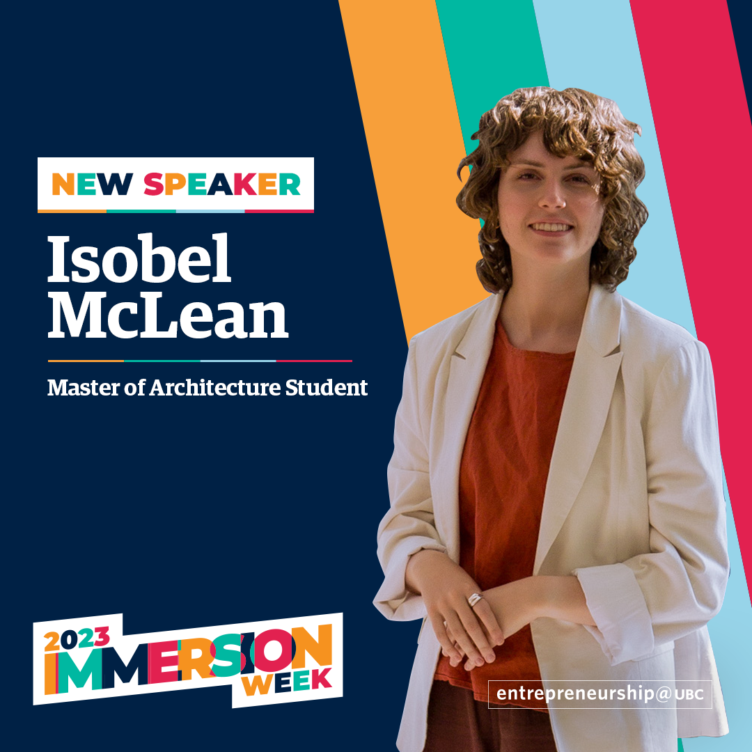 Isobel McLean - Master of Architecture Student