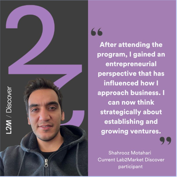 Shahrooz Motahari, Current Lab2Market Discover Participant