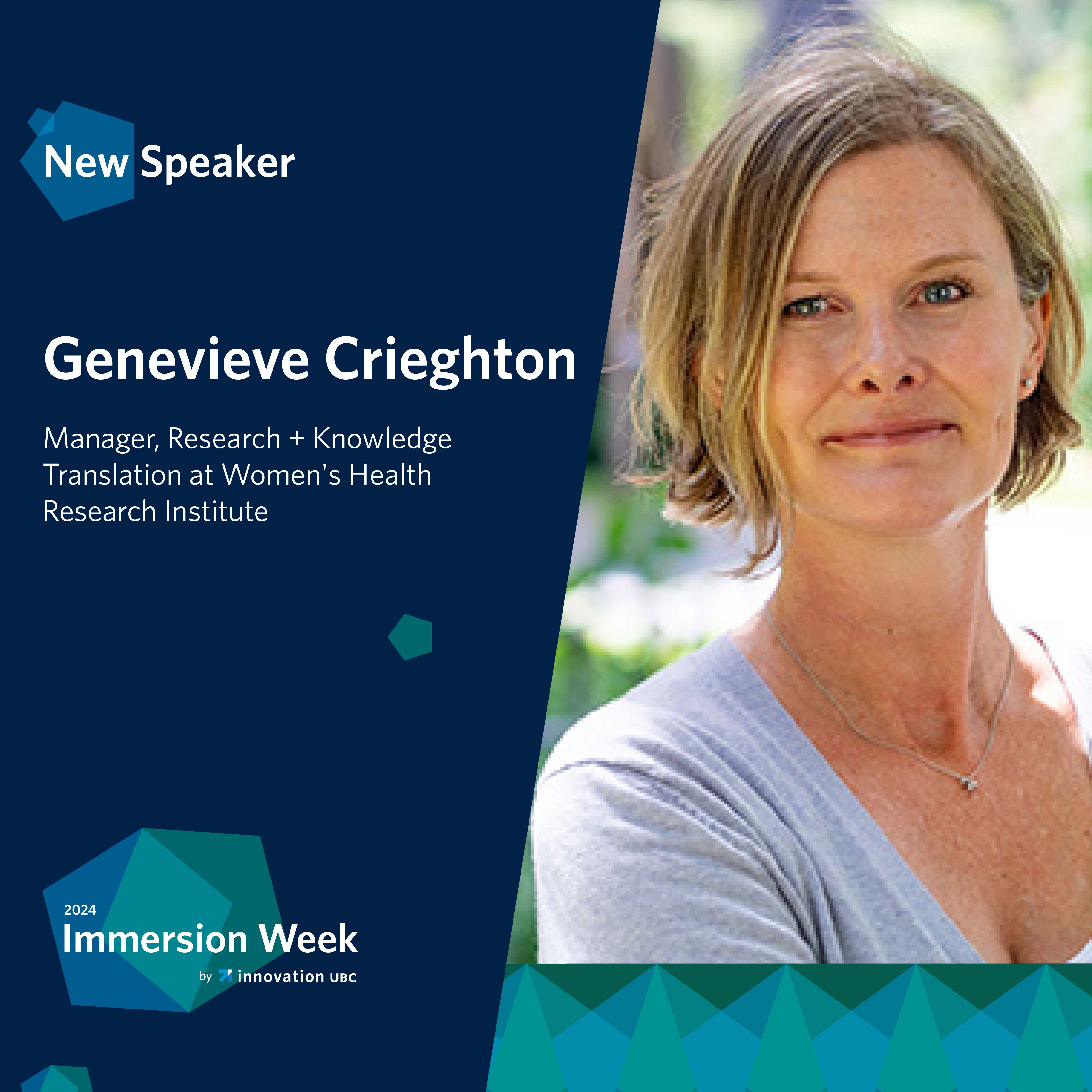 Speaker - Genevieve Crieghton