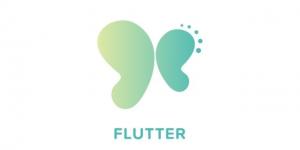 Flutter Care butterfly logo.