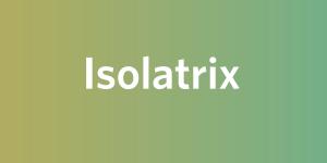 Isolatrix logo against the backdrop of our Venture Showcase green gradient