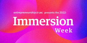 2022 Immersion Week Banner