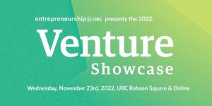 Cover photo with the 2022 Venture Showcase logo