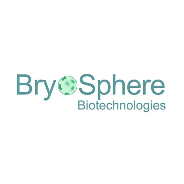 Biosphere Logo it is green with a little Petri dish icon as the O in Bryo