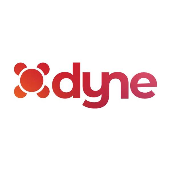 Dyne Logo: It has a beautiful red and orange gradient