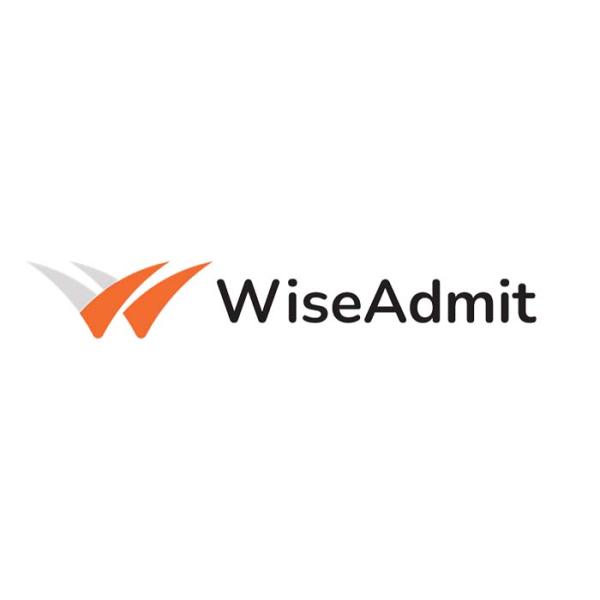Wise Admit Logo: Grey and Orange 